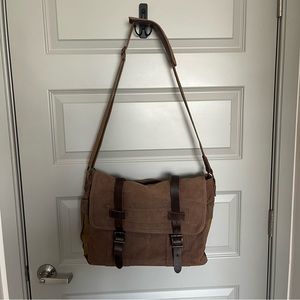 Messenger Bag / laptop canvas briefcase bag